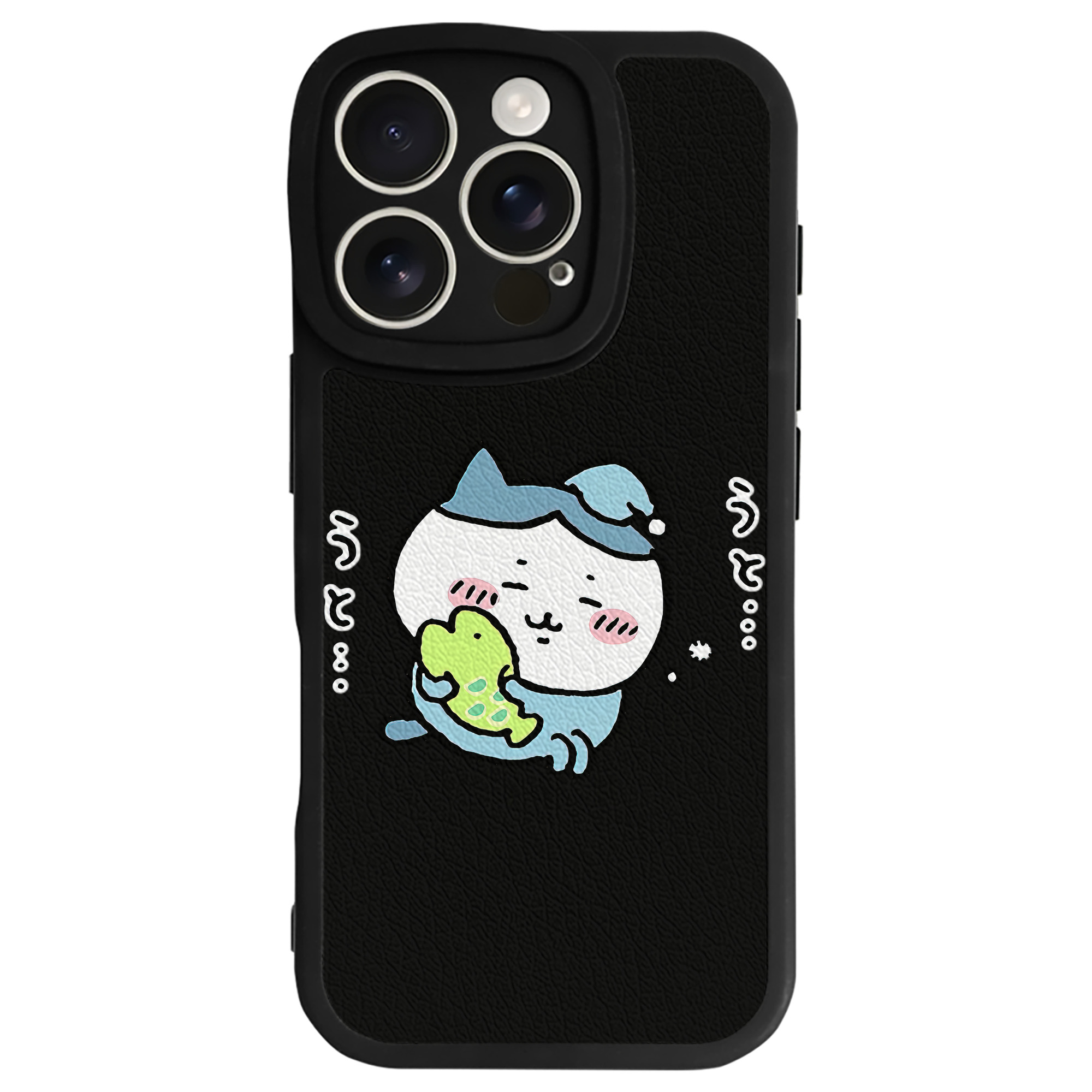 （画像用） ちいかわ ハチワレ Chii-kawa hachiware 【iPhone 16シリーズ対応】シリコンスマホケース（レザー調） 材質：シリコン